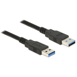 DeLock USB-A 3.0 (ST-ST) 2m Anschlusskabel Schwarz