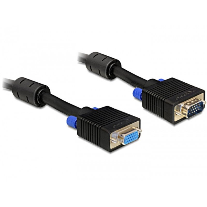 DeLOCK 1m VGA Cable câble VGA VGA (D-Sub) Noir