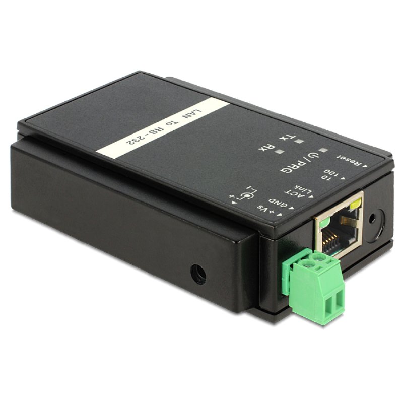 DeLOCK 62504 cable gender changer RS-232 RJ45 Black