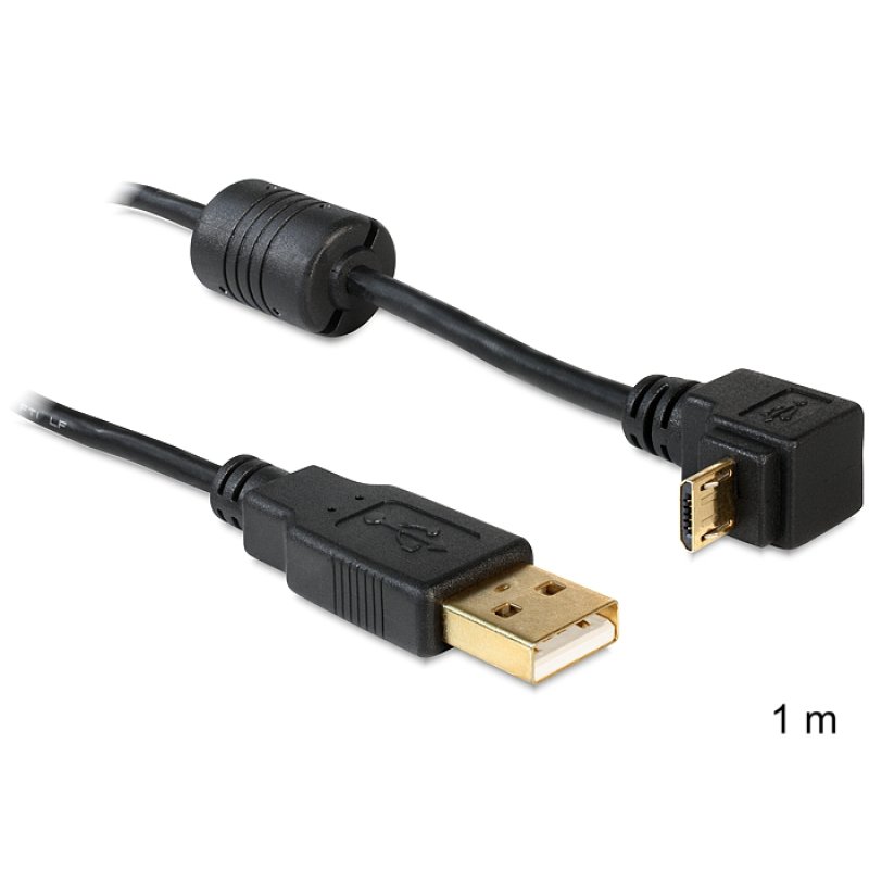 USB Delock USB A-micro USB 1m 90°