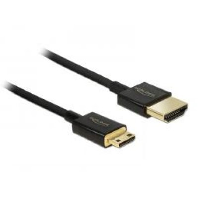 DeLOCK HDMI-A/HDMI Mini-C, 2 m HDMI cable HDMI Type A (Standard) HDMI Type C (Mini) Black