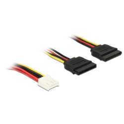 DeLOCK 0.3m, Floppy 4p/2x SATA 15p 0,3 m