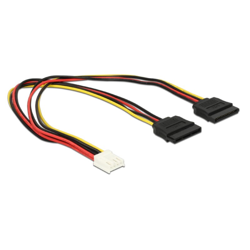 DeLOCK 0.3m, Floppy 4p/2x SATA 15p