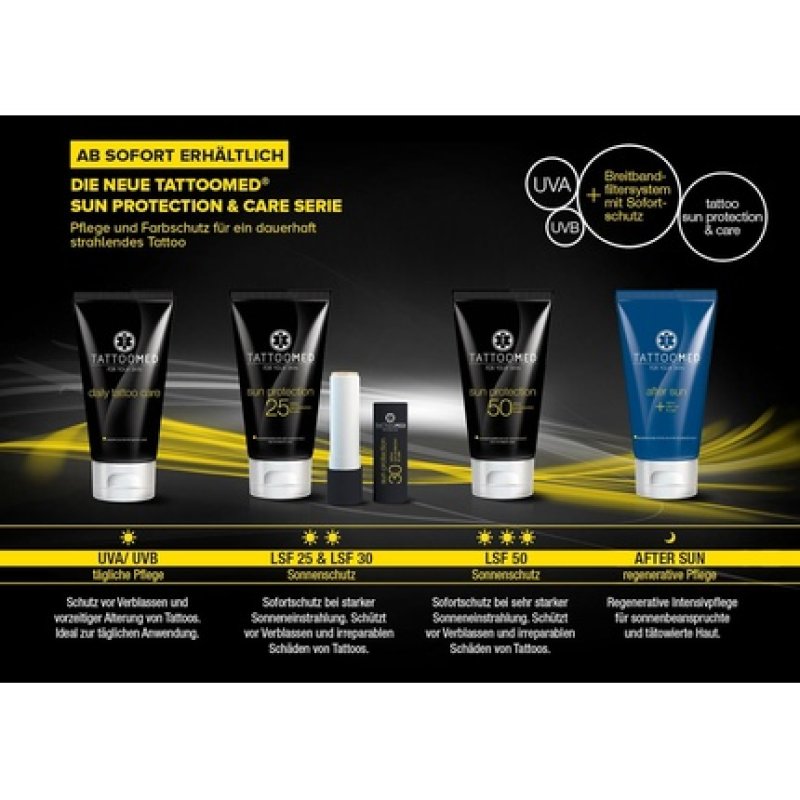 Tattoomed After Sun Cream Lotion for Moisturizing Sensitive and Sun-Damaged Skin