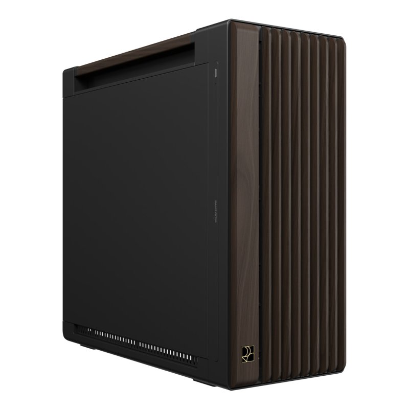 ASUS ProArt PA602 Wood Edition Modern Black - Metal Panel Midi Tower Noir, Bois