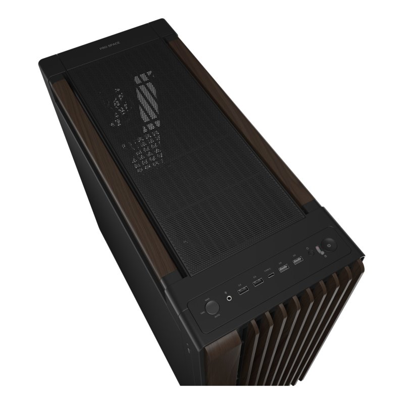 ASUS ProArt PA602 Wood Edition Modern Black - Metal Panel Midi Tower Noir, Bois