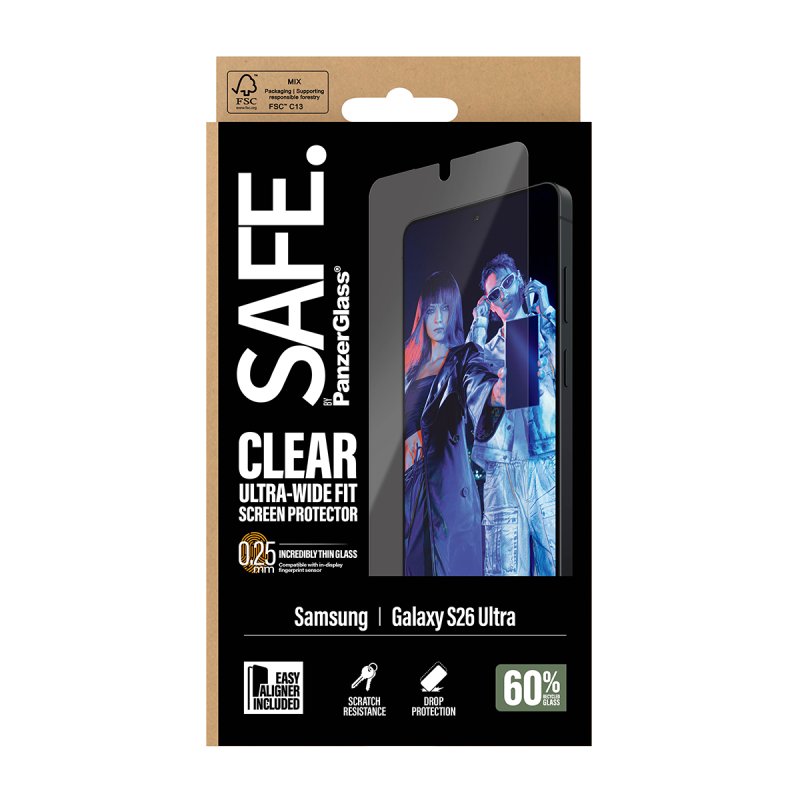 PanzerGlass SAFE Displayschutz Samsung Galaxy S26 Ultra | Ultra-Wide Fit