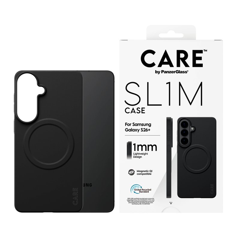 PanzerGlass CARE™ by SL1M Case Black w. Qi Samsung Galaxy S26 