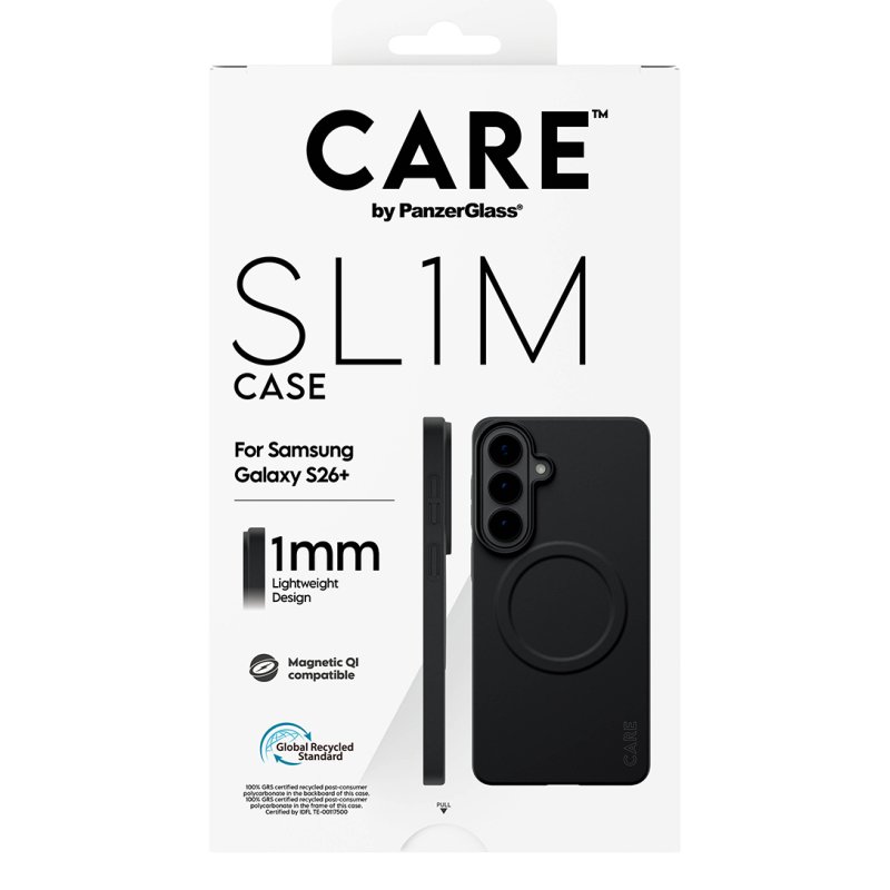 PanzerGlass CARE™ by SL1M Case Black w. Qi Samsung Galaxy S26 coque de protection pour téléphones portables 17 cm
