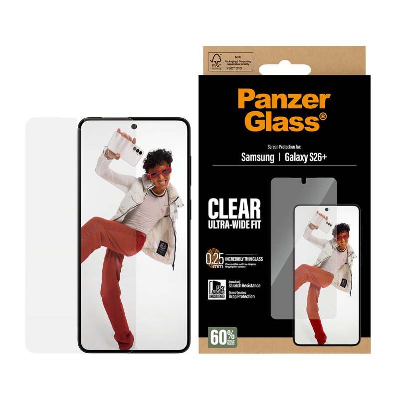 PanzerGlass Screen Protector Samsung Galaxy S26 | Ultra-Wide Fit w. EasyAligner Protection d'écran transparent 1