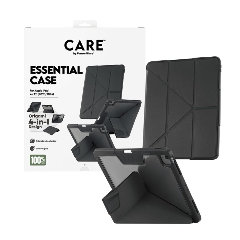 PanzerGlass CARE™ by Essential Case Black iPad Air 13" (2024-2026) coque de protection pour téléphones portables