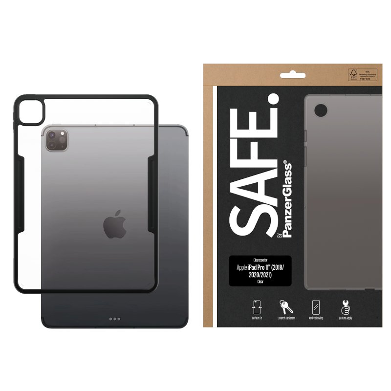 PanzerGlass SAFE. by ClearCase iPad Pro 11'' (2018, 2020-2022) | Bulk coque de protection pour téléphones portables