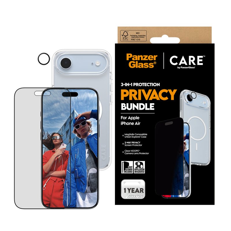 PanzerGlass | CARE by 3-in-1 Flagship Privacy Bundle iPhone Air