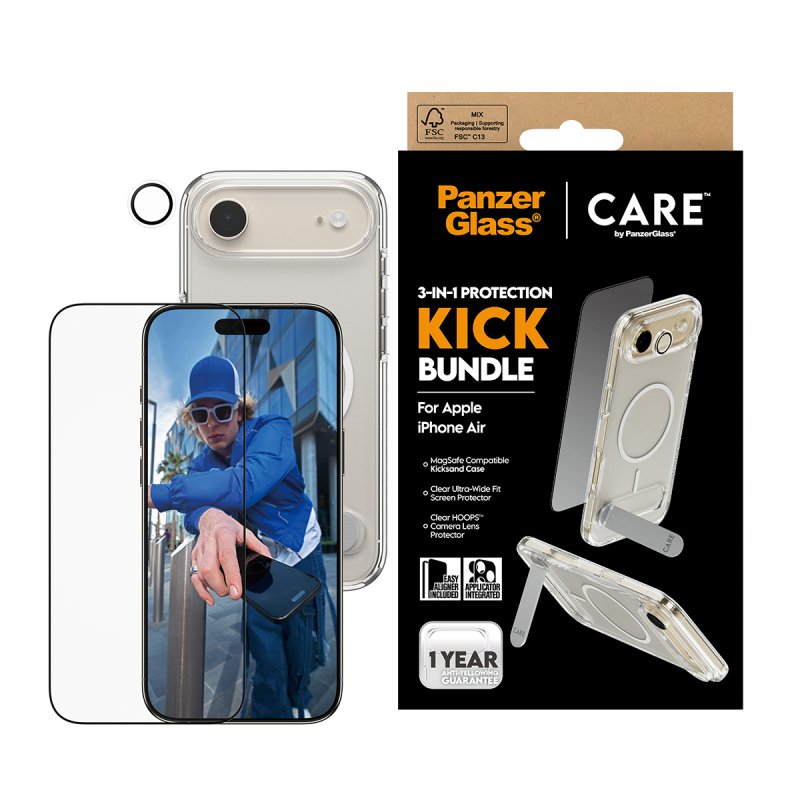 PanzerGlass | CARE by 3-in-1 Feature Kick Bundle iPhone Air