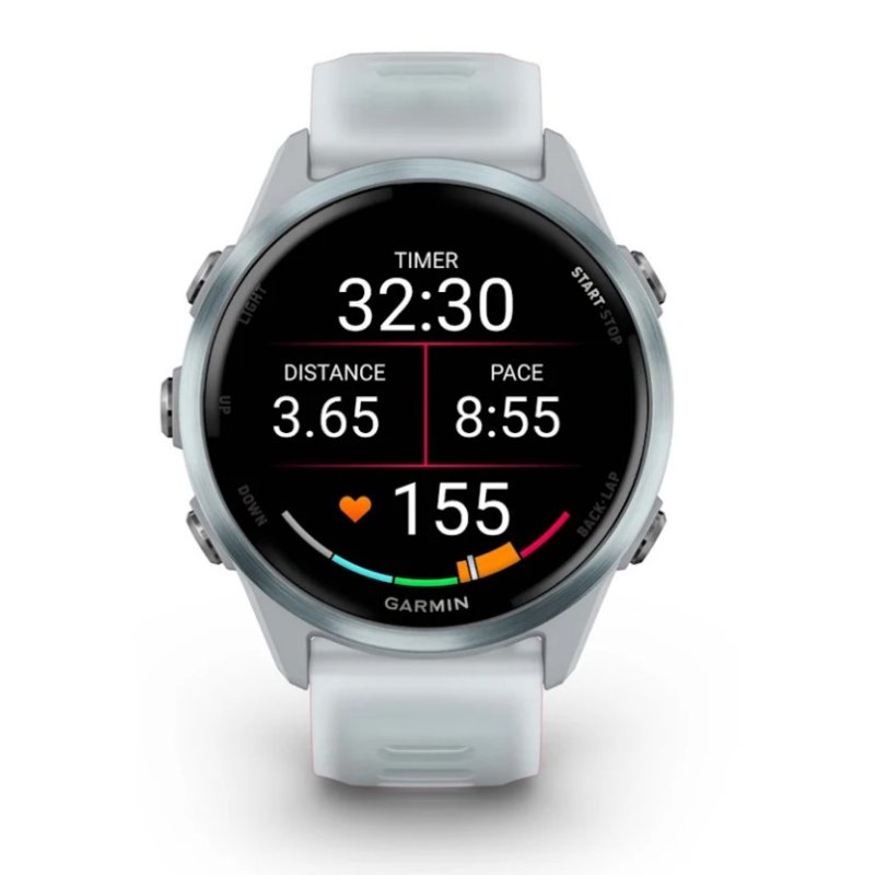 Garmin Forerunner 570 3.05 cm (1.2") AMOLED 42 mm Digital 390 x 390 pixels Touchscreen Aluminium, White Wi-Fi GPS