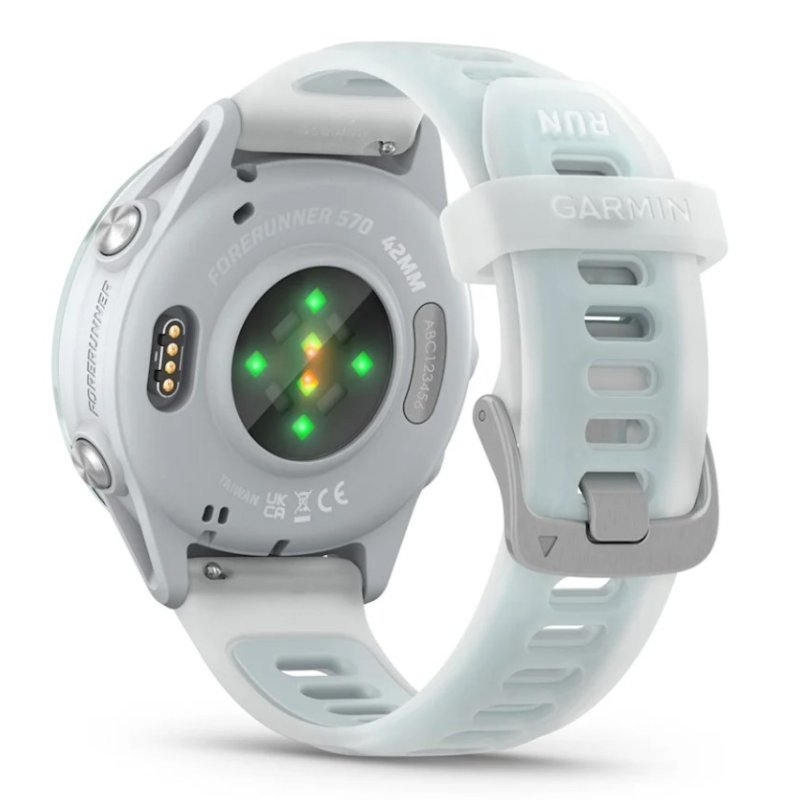 Garmin Forerunner 570 3.05 cm (1.2") AMOLED 42 mm Digital 390 x 390 pixels Touchscreen Aluminium, White Wi-Fi GPS