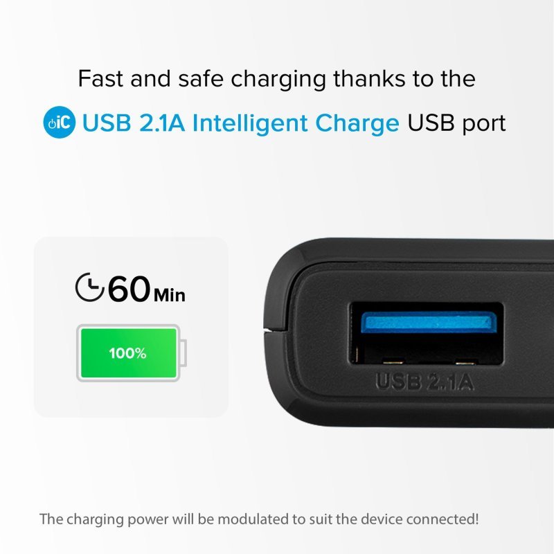 SBS Powerbank 10.000 mAh 2 USB 2.1A schwarz