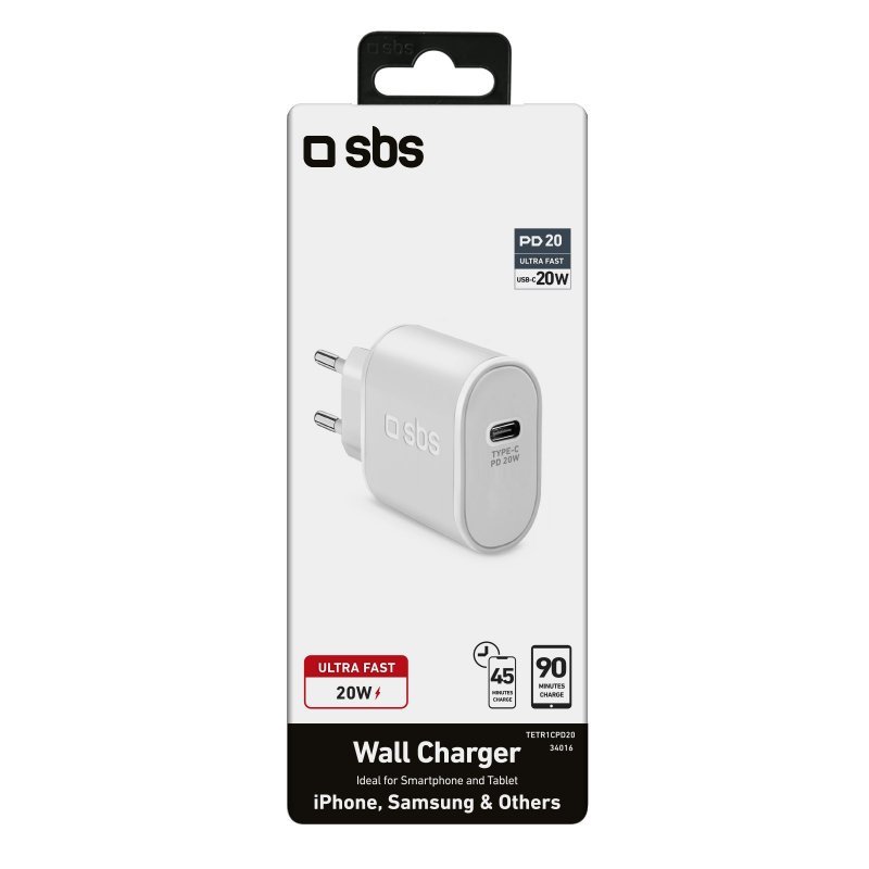 SBS Ladegert USB-C PD 20W wei