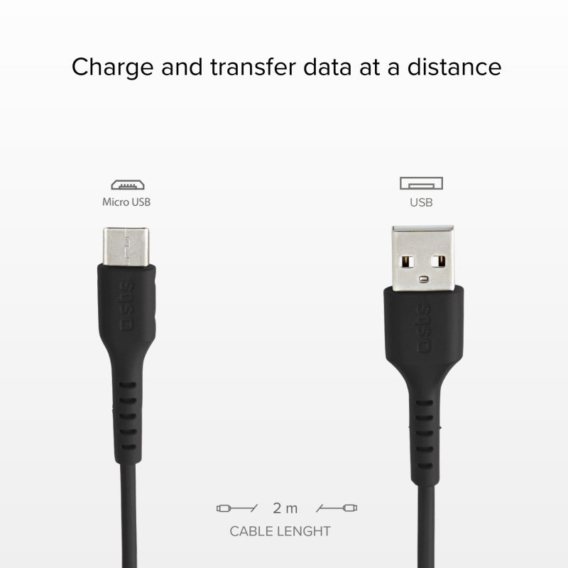SBS Charging cable with USB 2.0 and Micro-USB outputs