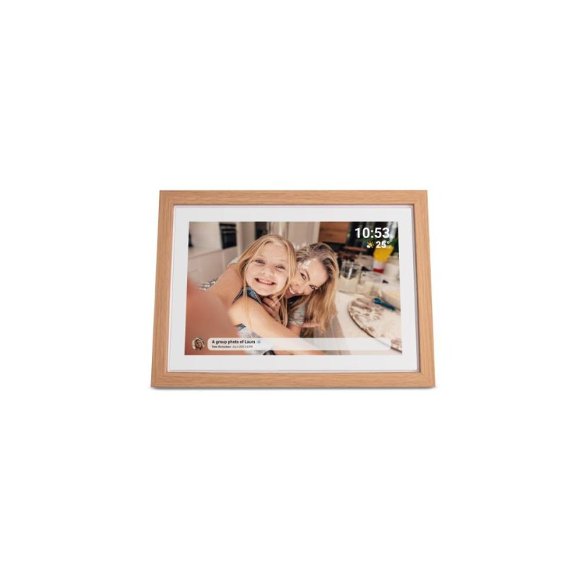 Denver PFF-1040LW digital photo frame Wood 25.6 cm (10.1") Touchscreen Wi-Fi