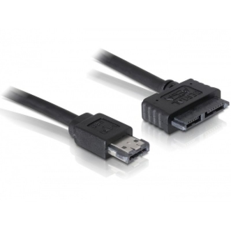 DeLOCK Cable eSATAp / Slimline SATA13pin, 1m câble SATA Noir
