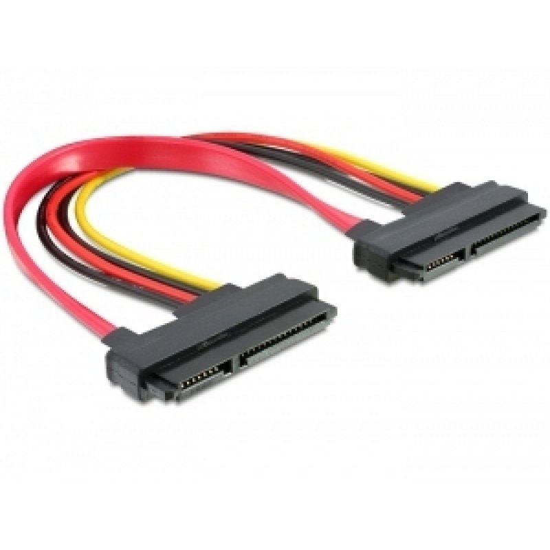 DeLOCK Cable SATA 22pin / 22pin FM, 0.2m SATA cable SATA 22-pin Red