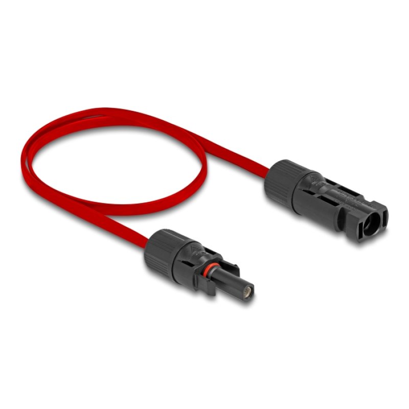 DeLOCK DL4 Solar Flat Cable male to female 60 cm red