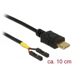 DeLOCK 85394 câble USB 0,1 m USB C Noir