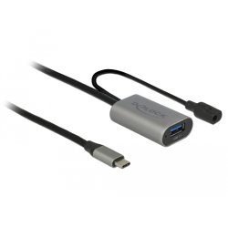DeLOCK 85391 câble USB USB 3.2 Gen 1 (3.1 Gen 1) 5 m USB A USB C Noir, Gris