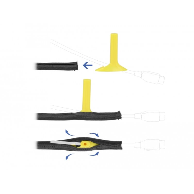 DeLOCK Outil de poussage pour manchon de câble, set de 4 unités