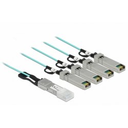 Delock Aktives Optisches Kabel QSFP zu 4 x SFP 3 m