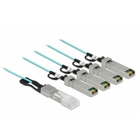 Delock Aktives Optisches Kabel QSFP zu 4 x SFP 3 m