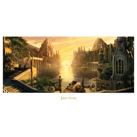 Lord of the Rings Art Print The Grey Havens 59 x 30 cm