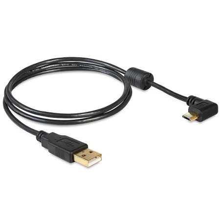 Delock Kabel USB-A Stecker USB micro-B Stecker gewinkelt 90° links / rechts