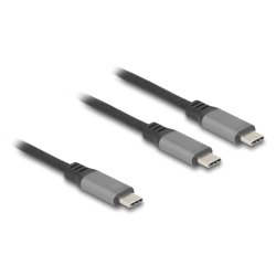 DeLOCK 81271 USB cable 1.2 m USB C 2 x USB C Black, Grey