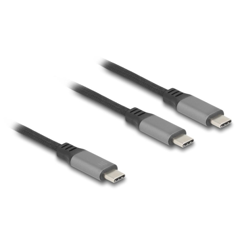 DeLOCK 81271 câble USB 1,2 m USB C 2 x USB C Noir, Gris