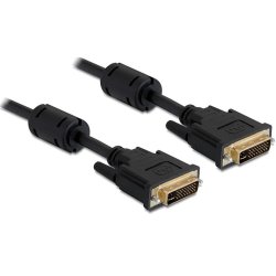 DeLOCK 5m DVI-I DVI cable Black