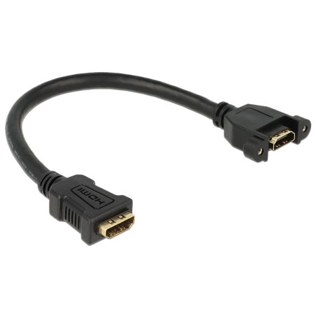 DeLOCK 0.25m 2xHDMI câble HDMI 0,25 m HDMI Type A (Standard) Noir
