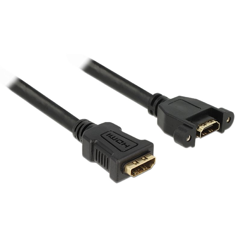 Delock Kabel HDMI-A Buchse HDMI-A Buchse zum Einbau 4K 30 Hz 0,25 m