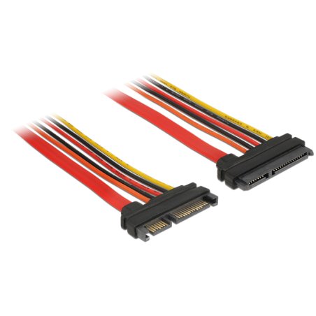 DeLOCK 84921 câble SATA 1 m SATA 22-pin Noir, Orange, Rouge, Jaune