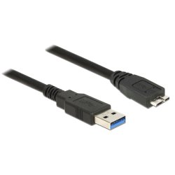 DeLOCK 85076 câble USB USB 3.2 Gen 1 (3.1 Gen 1) 5 m USB A Micro-USB B Noir