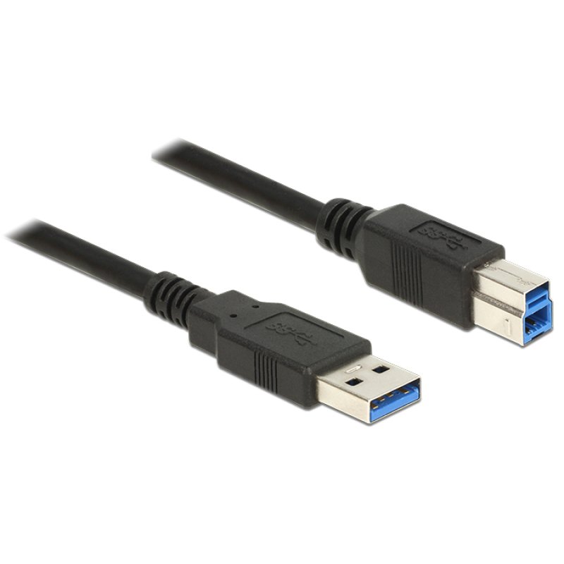 Delock USB 5 Gbps Kabel Typ-A Stecker zu Typ-B Stecker 1 m schwarz