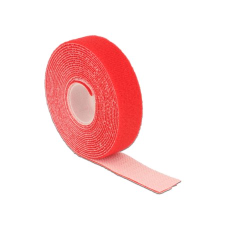 Delock Klettband auf Rolle L 3 m x B 20 mm rot