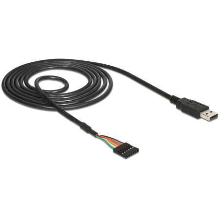 Delock Konverter USB 2.0 Stecker TTL 6 Pin Pinheader Buchse 1,8 m (5 V)