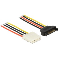 Delock Stromkabel SATA 15 Pin Buchse 4 Pin Buchse 30 cm