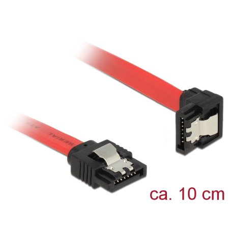 DeLOCK 83976 câble SATA 0,1 m SATA 7-pin Noir, Rouge