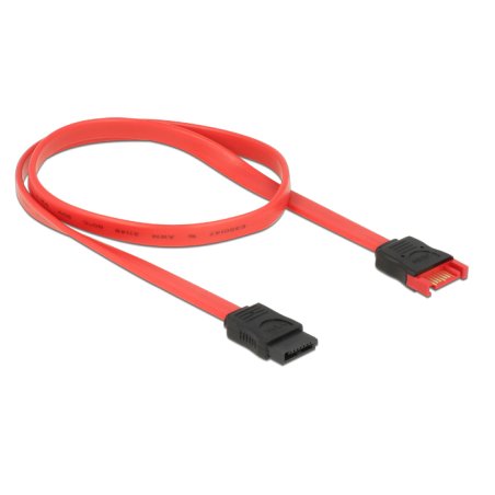 DeLOCK 83954 câble SATA 0,6 m SATA 7-pin Noir, Rouge