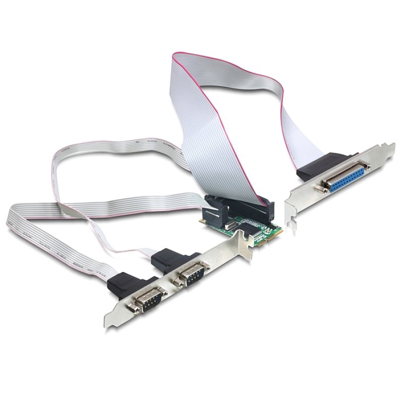 Delock Mini PCIe I/O PCIe full size 2 x Seriell RS-232, 1 x Parallel