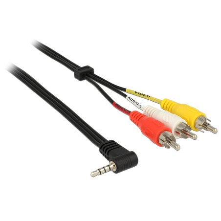 DeLOCK 84724 audio cable 1.5 m 3.5mm 3 x RCA Black