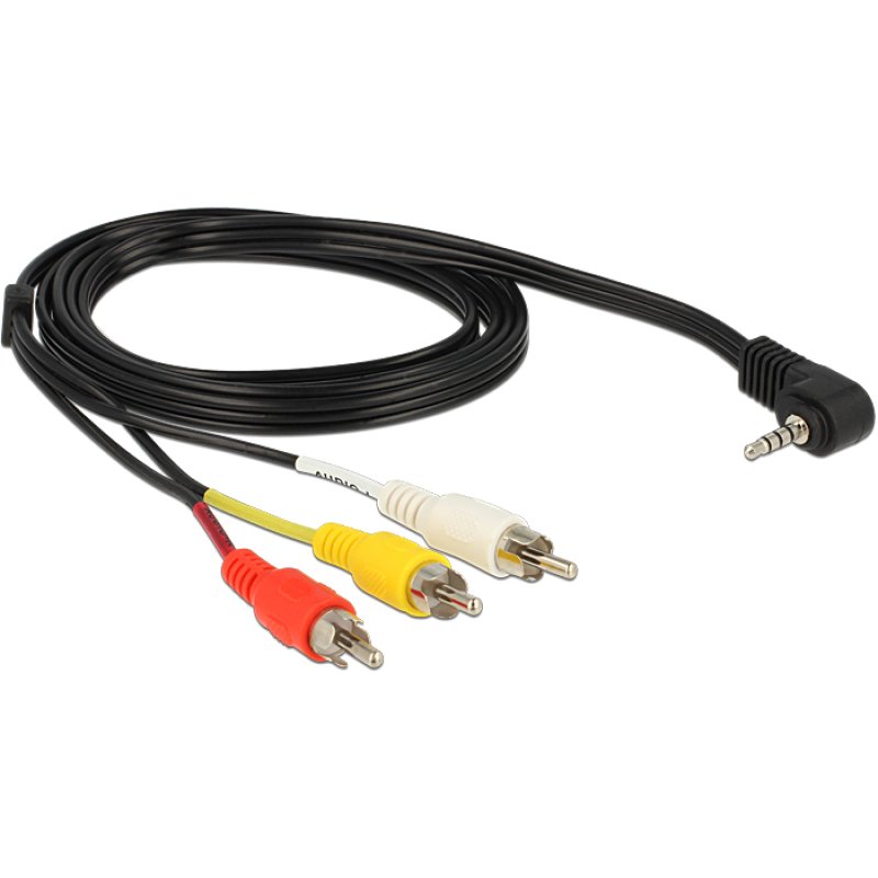 DeLOCK 84724 câble audio 1,5 m 3,5mm 3 x RCA Noir